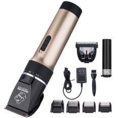 Electric Low-noise Animal Pets Care Dog Cat HairClipperRechargeableClippers Trimmer Shaver Gold - intl