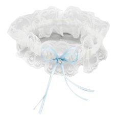 Elegan Renda Pernikahan Bridals Satin Melemparkan Garter dengan Ikatan Simpul-Intl