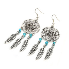 Elegan Rumbai Liontin Anting & #45; Anting Dreamcatcher Gadis Anting & #45; Anting Menjuntai