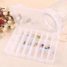 Nampan Elegan 24 Slot Case Cincin Perhiasan Tampilan Kotak Perhiasan Penyimpanan-Intl