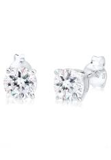 Elli Germany 925 Sterling Silver Anting Classic Swarovski® Crystals Putih