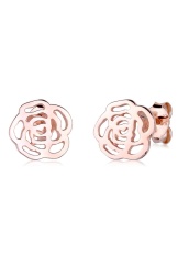 Elli Germany 925 Sterling Silver Anting Lapis Emas Flower Swarovski Crystals Rosegold Rosegold