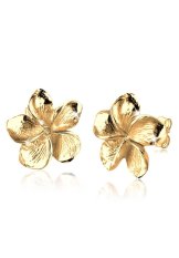 Elli Germany Elli Germany 925 Sterling Silver Anting Bunga Kamboja Gold Emas