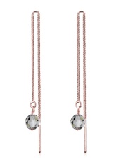 Elli Germany 925 Sterling Silver Earring Rosegold-Plated Swarovski® Rosegold
