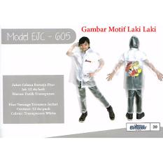 Elmondo Fino Jas Hujan Remaja Setelan Baju Celana Tipe 605 Transparan - Motif Anak Laki Laki