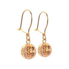 Emas Gold Gloria Anting Giwang Emas Bola Kerawang
