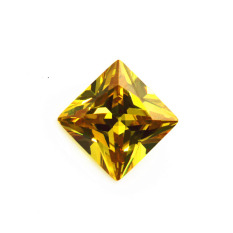Emas Persegi Kuning Berlian Zirkon Berlian Anting Batu Lepas