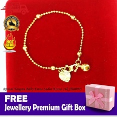 Emas Sadur Korea 24 K Emas Korea Berkualitas Tinggi Berlapis PremiumBracelet Baby Bangle (BB009) -Rantai Tangan Baby-Intl Hanyu