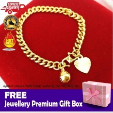 Emas Sadur Korea 24 K Emas Korea Berkualitas Tinggi Berlapis PremiumBracelet Baby Bangle (BB010) -Rantai Tangan Baby-Intl Hanyu