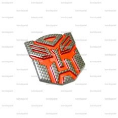 Emblem 3D Logo Transformers Merah Carbon Karbon Chrome Silver Mobil Motor Metal Sticker Stiker Crome Toyota Avanza Agya Calya Innova Fortuner Calya Daihatsu Ayla Sigra Xenia Gran Max Suzuki Ertiga Ignis Honda Br-V Mobilio Brio Satya HR-V Pajero