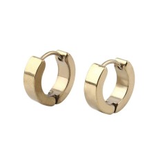 Era 1 Pair Keren Pria Anti Karat Gold Hoop Piercing Telinga Kancing Anting-Anting-Internasional