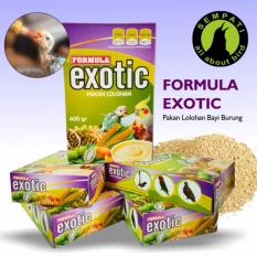 Exotic kemasan kotak 400 gr pakan bubur burung anakan piyek burung lovebird murai kacer anis kenari cucak lolohan spet
