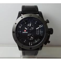 Expedition Jam Tangan Pria Expedition E6381MC Chronograph Black Stainless Steel Leather Black