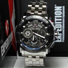 Expedition Jam Tangan Pria Expedition E6402MC Chronograph Silver Stainless Steel List Black