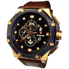 Expedition Jam Tangan Pria - Strap Kulit - Cokelat Gold – E281lYCoklat Tua
