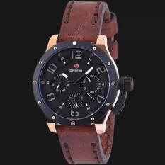 Expedition Original - Hitam - Strap Kulit Cokelat - E6381M (Brown)