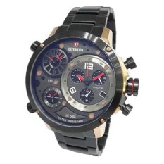 Expedition Triple Time 6706MTB- Black Rose Gold - Jam Tangan Pria