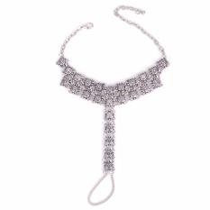 Fancyqube Fashion Drop Pengiriman Fancy Women Beach Barefoot Bohemian Vintage BoHo Perhiasan Membikin Gelang Rantai (Putih)-Intl