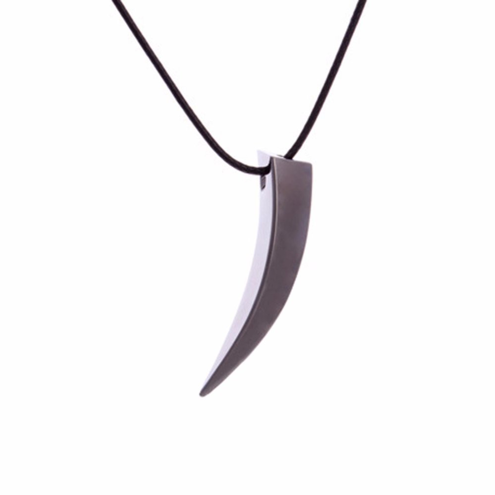 Fancyqube Berani Pria Stainless Steel Wolf Tooth Spike Pendant Kalung Pria Kepribadian Pria Kalung Perhiasan untuk Teman Hadiah-Intl