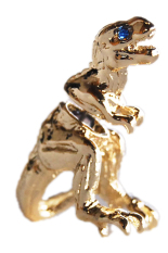 Fancyqube Rock Punk Keren Luar Biasa Paduan Dinosaurus Tyrannosaurus Ear Cuff Wrap Anting-Anting Emas