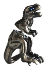 Fancyqube Rock Punk Keren Luar Biasa Paduan Dinosaurus Tyrannosaurus Ear Cuff Wrap Earring Grey
