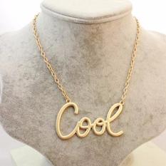 Fancyqube Fashion Gold Color Happy/Boss/Love/Cool/ Letter choker Necklaces Women Summer Jewelry DIY Monogram Necklace Best Gift (H05) - intl