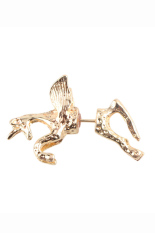 Fancyqube Kuda Unicorn Yang Fashion Perhiasan Tindik Anting-Anting Emas