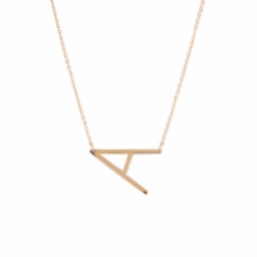 Fancyqube Baru Trendy Big 26 Letter Pendant Kalung Inisial Kalung 24 K Ilegal Emas Liontin Choker Kalung Wanita Perhiasan H01 -Intl