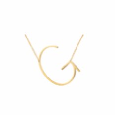 Fancyqube Baru Trendy Big 26 Letter Pendant Kalung Inisial Kalung 24 K Ilegal Emas Liontin Choker Kalung Wanita Perhiasan H07 -Intl