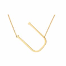 Fancyqube Baru Trendy Big 26 Letter Pendant Kalung Inisial Kalung 24 K Ilegal Emas Liontin Choker Kalung Wanita Perhiasan H21 -Intl