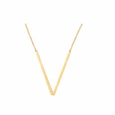 Fancyqube Baru Trendy Big 26 Letter Pendant Kalung Inisial Kalung 24 K Ilegal Emas Liontin Choker Kalung Wanita Perhiasan H22 -Intl