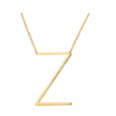 Fancyqube Baru Trendy Big 26 Letter Pendant Kalung Inisial Kalung 24 K Ilegal Emas Liontin Choker Kalung Wanita Perhiasan H26 -Intl