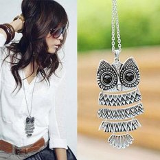 Fancytoy Baru Vintage Wanita Perak Liontin Kalung Burung Hantu Terbaik Hadiah For Christmas--Internasional