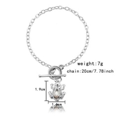 Fantastis Bunga Merek Baru Romantis Love Women Fashion Perhiasan Oyster DROP Gelang Hadiah Mutiara Pendant Bangle Bracelet (Pearl Warna Acak) -seperti Gambar Shell-Intl