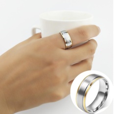 Fashion 18 K Cincin Berlapis Emas untuk Pernikahan And Lamaran Warna Perhiasan-Intl