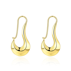 Fashion 24 K Emas Asli Anting-Anting Womens E069 (Intl)