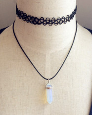 Fashion Aksesoris Perhiasan Pancing Baru Tattoo Batu Kristal Alami Kalung DIY Hadiah untuk Wanita Wanita Grosir N1635-Intl