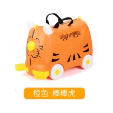 Fashion Kreatif Locker Boy Girl Baby Cars Toy Box Bagasi Koper Pull Rod Kotak Duduk Ride Kotak Centang Children Holiday Hadiah-Intl