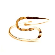 Fashion Mesir Bar Curve Geo Terbuka Atas Armlet Armband Bangle Gelang-Intl
