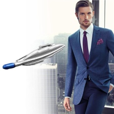 Fashion Bulu Bentuk Perak Pria Pria Dasi Bar Jepitan Clamp Pin Mens-Intl