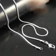 Fashion Hot Mens Womens Jual Perhiasan Perak Kalung Rantai Ular 30 Inci-Internasional