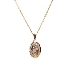 Fashion Perhiasan Berlapis Kalung Virgin Mary Liontin Kalung Emas-Internasional