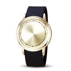Fashion Silica Gel Band Digital Layar Sentuh LED Wristwatch Pohon Unik Wrist Watch Blue Light Men Watches (Emas) -Intl