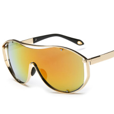 Kacamata Olahraga Modis Pria Goggle Reflektif Coating Kacamata Hitam Lensa HD UV400 Protection (Color1)