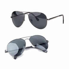Fashion SunGlasses Style - Kacamata Pria dan Wanita - Cool - Anti UV - Hitam - Clasic Men Glasses UV Protector