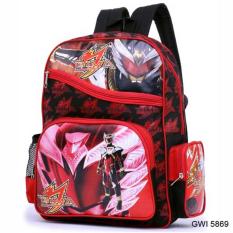 Fashion Tas Ransel Anak Bima X Keren Gwi 5869 - Hitam Merah