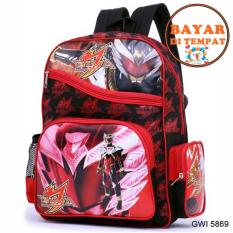 Fashion Tas Ransel Anak Bima X Keren Gwi 5869 - Hitam Merah