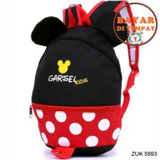 Fashion Tas Ransel Anak Lucu Dan Imut Minnie Mouse Zuk 5893 - Hitam Komb