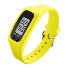 Fashion Kasual Unisex Gelang Olahraga Alat Pengukur Langkah Manajemen Kontra Multi-warna Pita Silikon LED Digital Jam Tangan Gelang KW-008-ต่างประเทศ