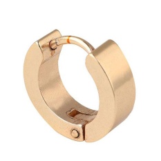Fashion Vintage Sederhana Stainless Steel Hoop Earrings Hadiah Perhiasan untuk Wanita/Pria-Intl